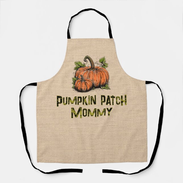 Tablier Enfant de la citrouille Faux Burlap Halloween  (Recto)