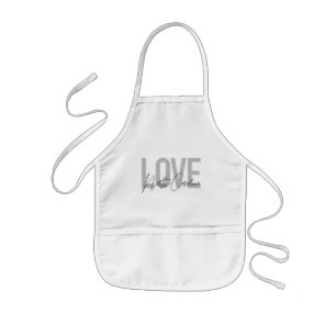 Tablier Enfant Design urbain simple, moderne, Amour Caroline du N