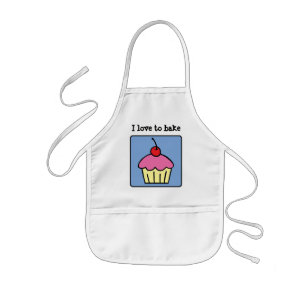 Tablier Enfant Dessert de cerise de givrage de petit gâteau de