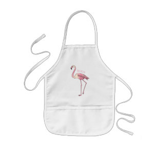 Tablier Enfant dessin animé d'oiseau Flamant rose