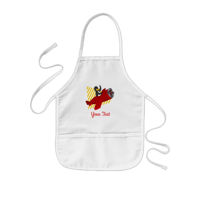 Tablier Enfant Dessin de pingouin volant personnalisé Apron (Devant)