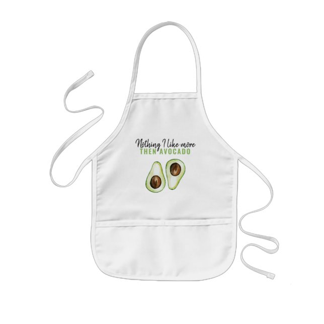 Tablier Enfant Devis vert moderne Avocado pour cadeau Avocado Lov (Devant)