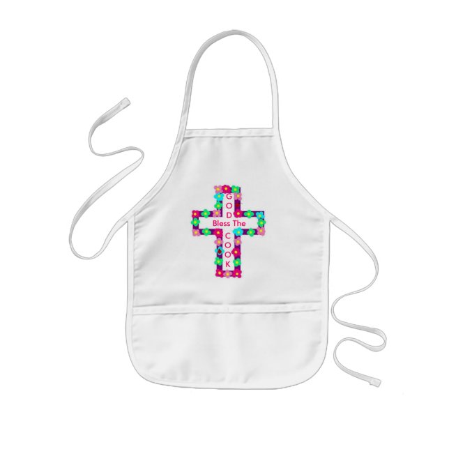 Tablier Enfant Dieu bénissent le cuisinier (Devant)