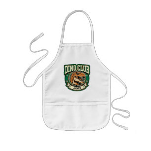Tablier Enfant Dino Club T-Rex Emblème Vintage Personnalisé