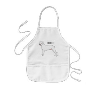 Tablier Enfant Dogo argentino dessin animé pour chien