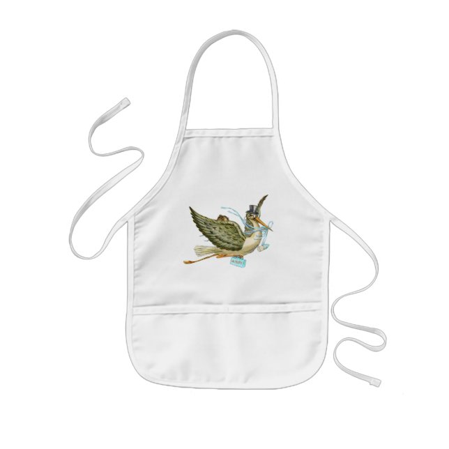 TABLIER ENFANT DOUCHE GARÇON STORK BÉBÉ (Devant)