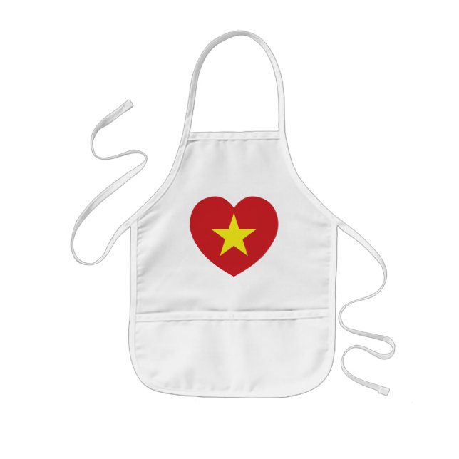 Tablier Enfant Drapeau cardiaque du Vietnam (Devant)