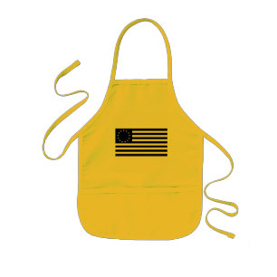 Tablier Enfant Drapeau de Betsy Ross, ligne d'art noir