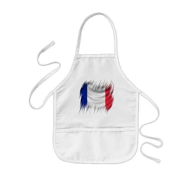 Tablier Enfant Drapeau de Français de défibreurs (Devant)