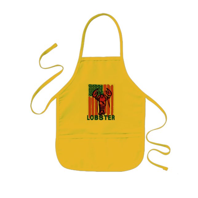 Tablier Enfant Drapeau de homard Peace Love (Devant)