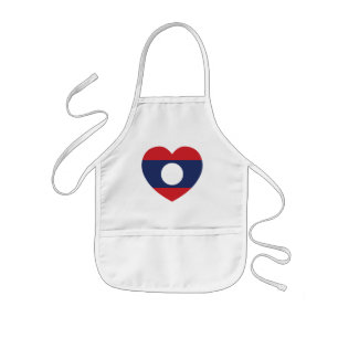 Tablier Enfant Drapeau du coeur laotien