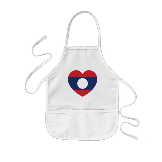Tablier Enfant Drapeau du coeur laotien (Devant)
