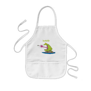Tablier Enfant Drôle dessin animé de grenouille et mouche