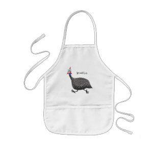 Tablier Enfant Drôle dessin animé d'oiseau de Guineafowl
