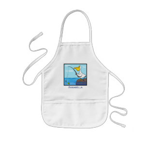 Tablier Enfant Drôle pélican de pêche