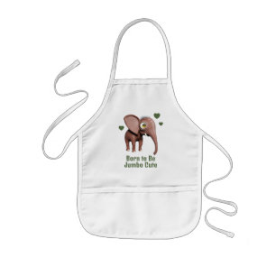 Tablier Enfant Éléphant de bébé mignon personnalisé né pour être