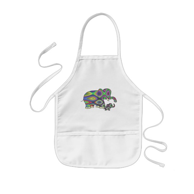 Tablier Enfant Éléphants sauvages (Devant)