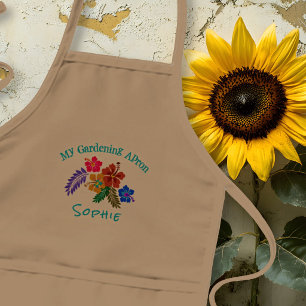Tablier Enfant Enfants Nom Jardinage Apron Hibiscus Fleurs