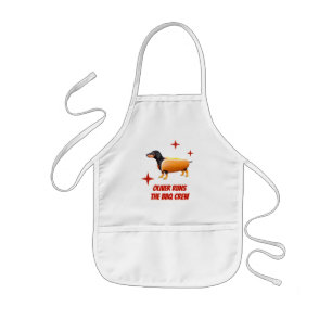 Tablier Enfant Équipage de BBQ teckel personnalisé Drôle de chien