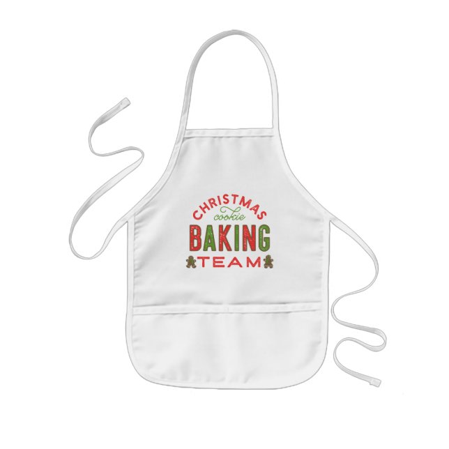 Tablier Enfant Équipe de cuisson de biscuit de Noël (Devant)