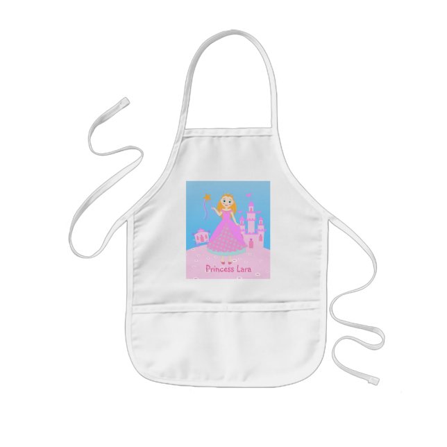 Tablier Enfant Fairytale Princess à Pink Birthaday (Devant)