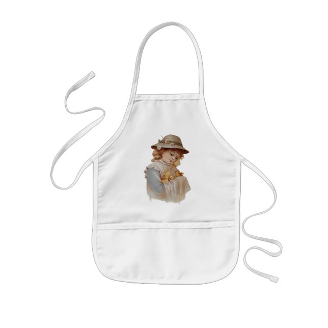 Tablier Enfant Fille avec des petits canards (Devant)