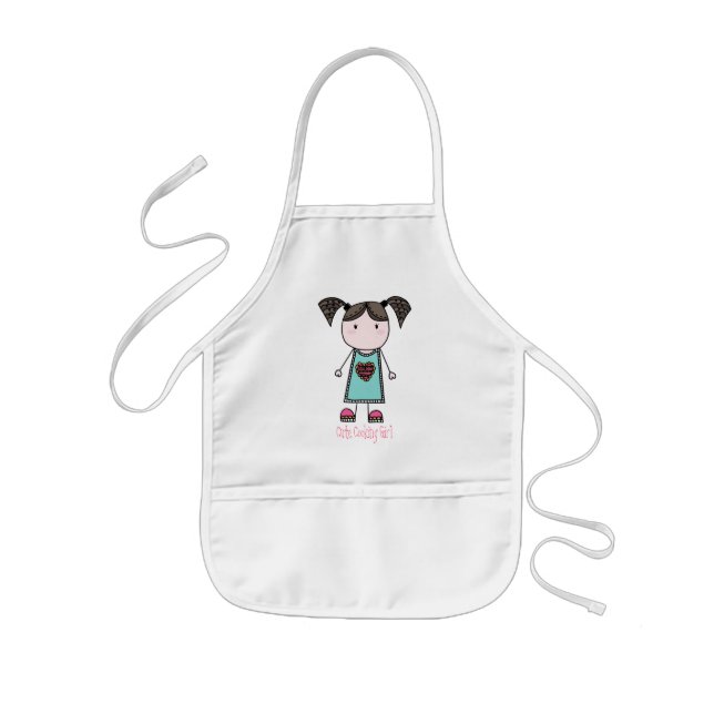 Tablier Enfant Fille mignonne de cuisine (Devant)