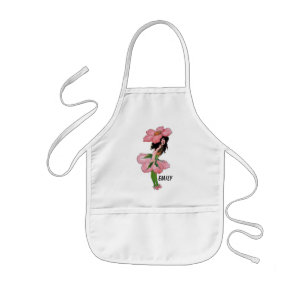 Tablier Enfant Fleur Rose sauvage Fleur mignonne Enfant Floral Fi