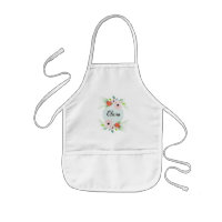 Fleurs d'aquarelle florale mignonnes et nom