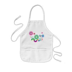 Tablier Enfant Fleurs et formes