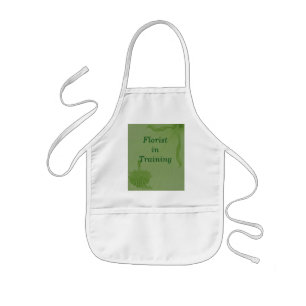 Tablier Enfant "Florist In Training" - Green Flower Basket