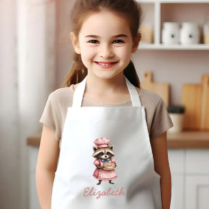 Tablier Enfant Fournil Raton Laveur Mignon Personnalisé