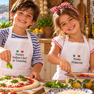 Tablier Enfant Futur Chef Italien en Formation Modifiable