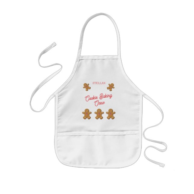 Tablier Enfant Gingerbread Man Monogrammed (Devant)