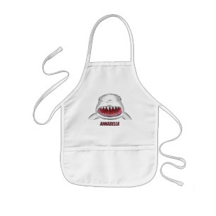 Tablier Enfant Grand requin blanc moyen dessin animé