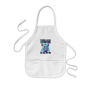 Tablier Enfant Halloween mignonne pourpre monstre