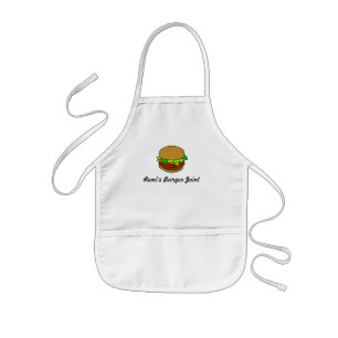 Tablier Enfant Hamburger mignon délicieux personnalisé