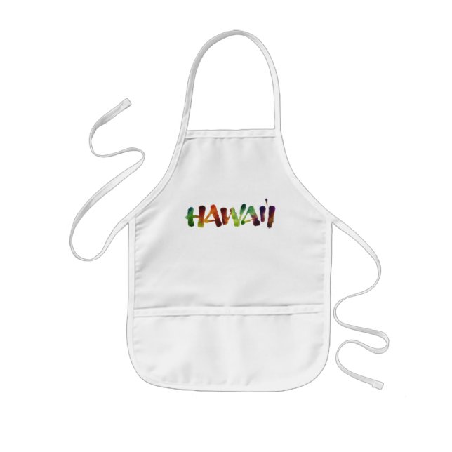 Tablier Enfant Hawai'i Letters - Fun Bright Hawaiian Luau Cook (Devant)