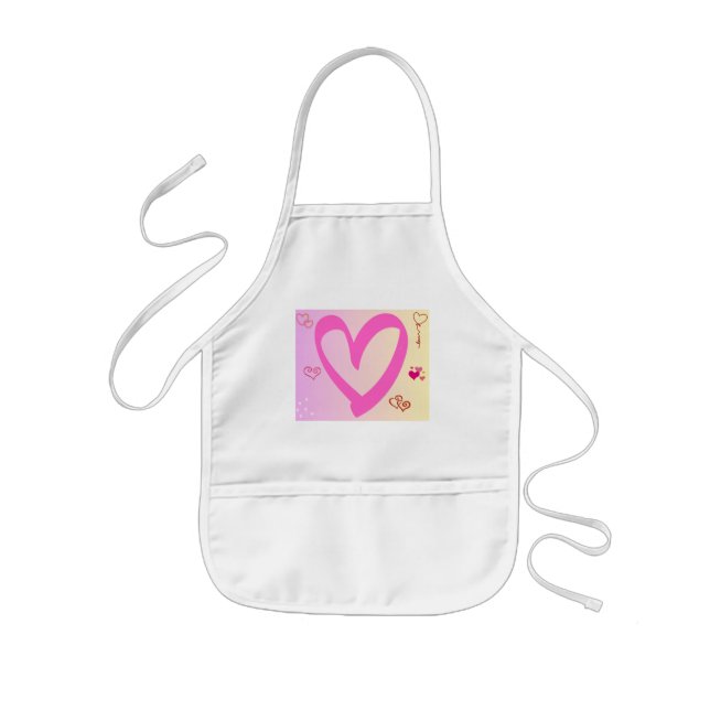 Tablier Enfant Hearts In Pink Gradient (Devant)