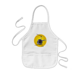 Tablier Enfant Hélicoptère Apron Kid's Helicopter Pilot BBQ Apron