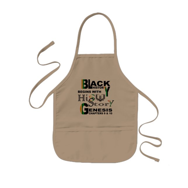 Tablier Enfant Histoire noire I Apron I Kaki (Devant)