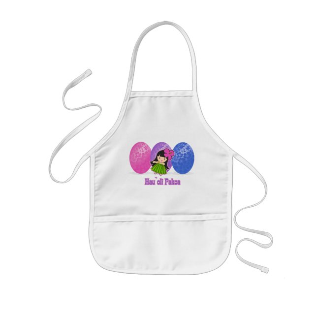 Tablier Enfant Hula Girl Oeuf de Pâques Aprons (Devant)