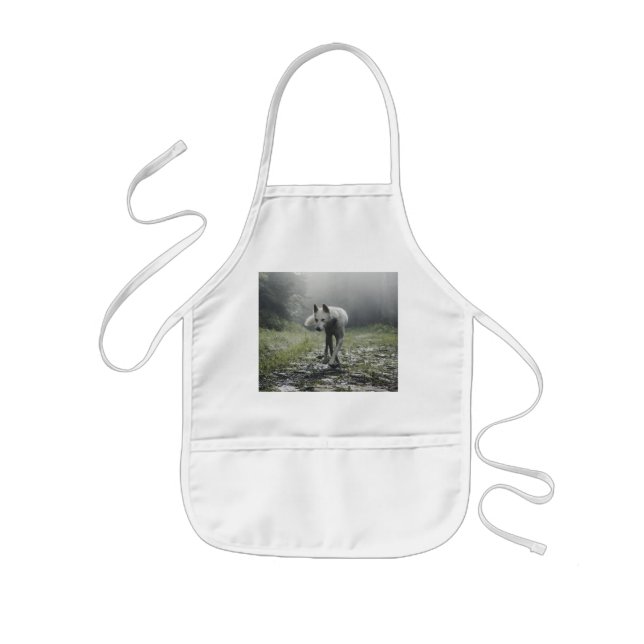 Tablier Enfant Husky Sibérien Blanc (Devant)