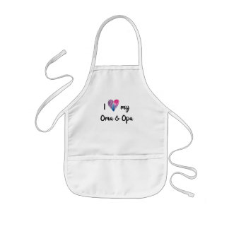 Tablier Enfant I Love My Oma et Opa Apron
