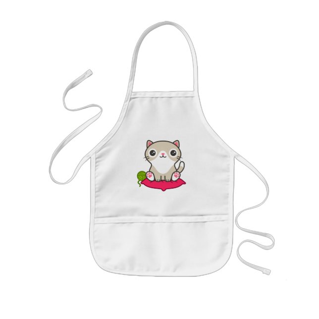 Tablier Enfant Illustration Cute Kitty (Devant)