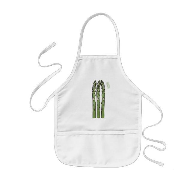 Tablier Enfant Illustration d'Asparagus (Devant)