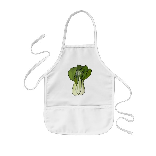 Tablier Enfant Illustration de Bok choy (Devant)