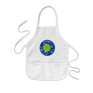 Tablier Enfant Illustration de bulles de chaux vert mou