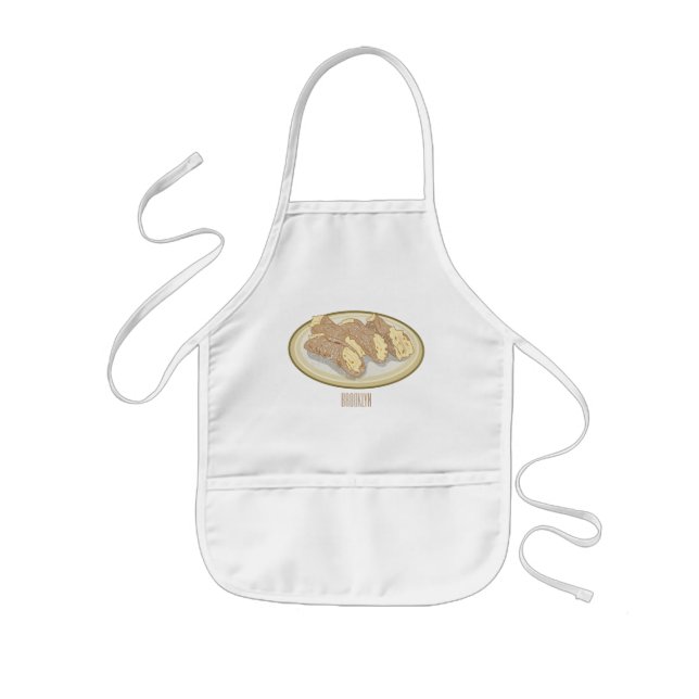 Tablier Enfant Illustration de Cannoli (Devant)