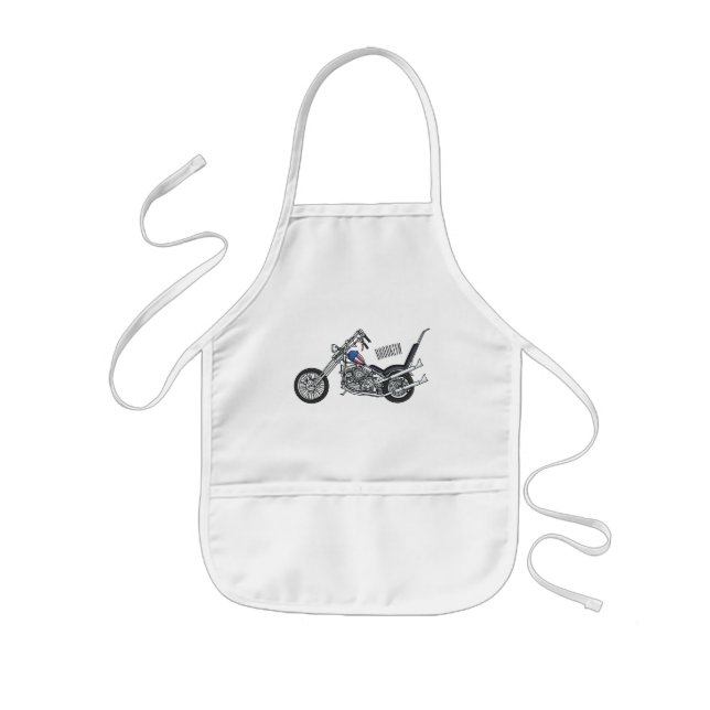 Tablier Enfant Illustration de Chopper Motorcycle 1950 (Devant)